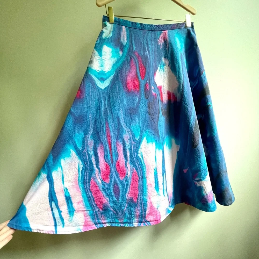 One Of A Kind Custom Print Artisan Designed Skirt